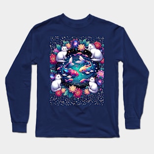 Abstract Koi Fish Pond Long Sleeve T-Shirt